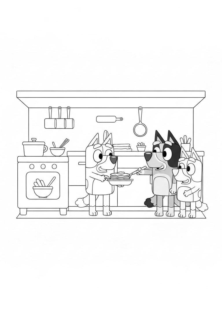 Bandit and Kids Cooking Together
