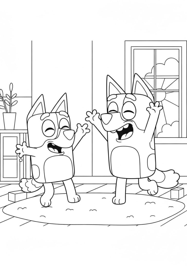 Bandit Playing with Bingo coloring pages
