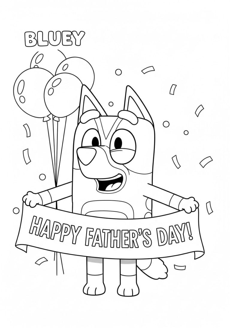 Happy Father’s Day with Bluey Banner
