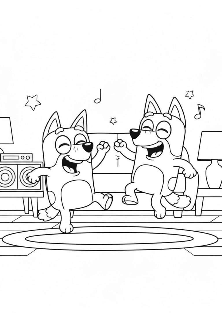 Bingo and Bandit Dance Party
fathers day coloring pages