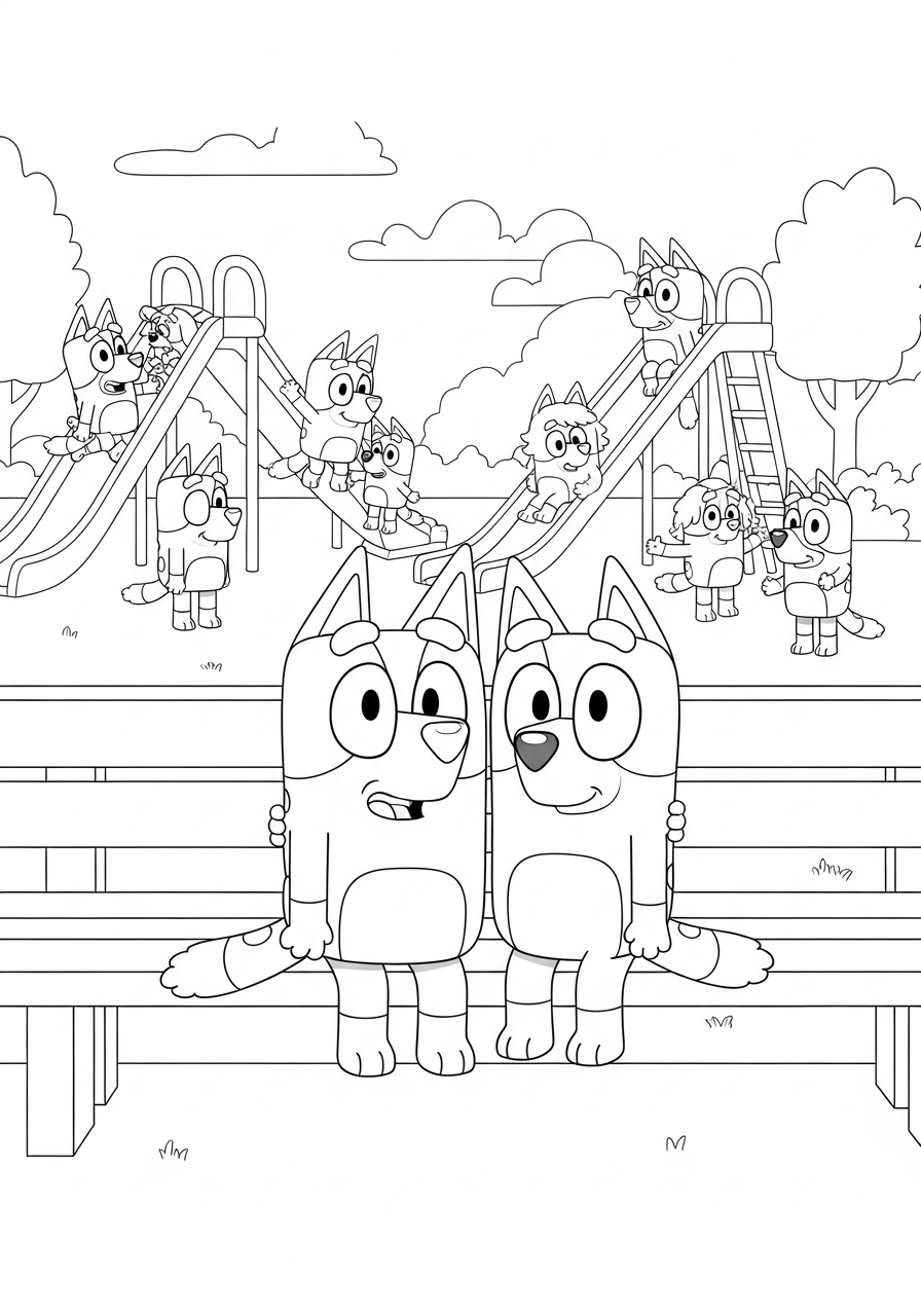 Bluey Grannies Coloring Pages (20+ PDF Printables) 2025