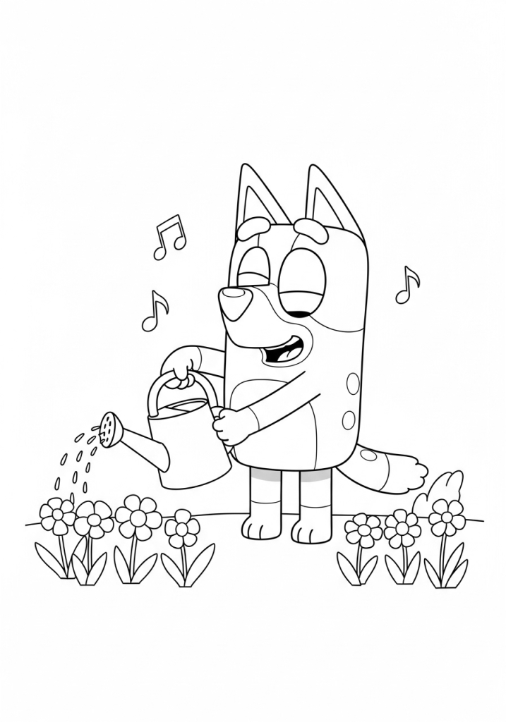 Granny Rita is Watering the Flowers