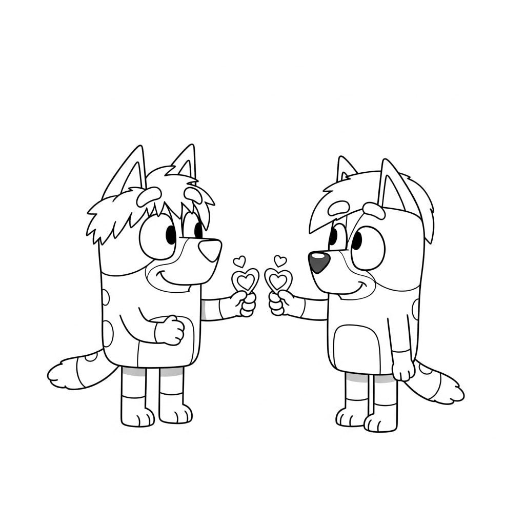 11 Bandit and Chilli Exchanging Heart Notes