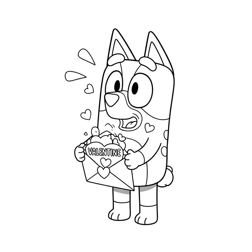 Bingo Opening a Surprise Envelope
