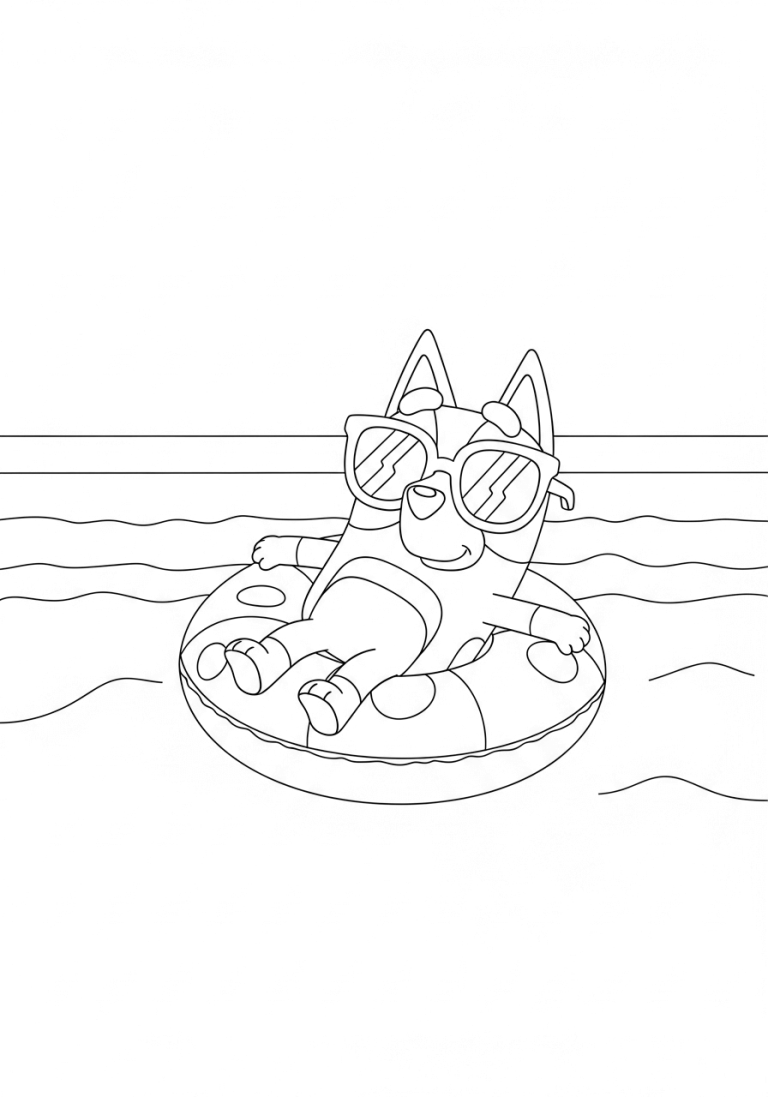 Bingo Floating in a Pool

