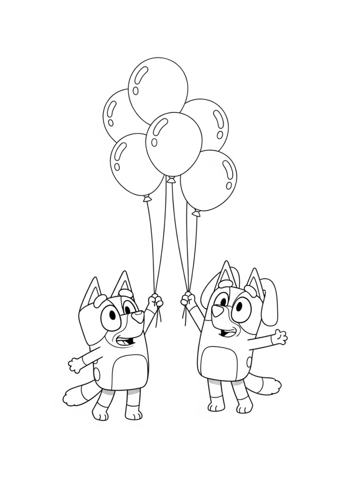 Bluey and Bingo play an exciting game