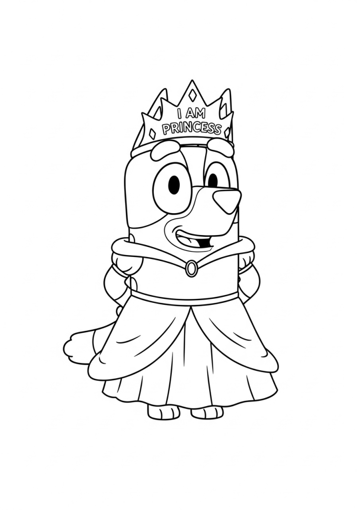 bluey wear princess dress