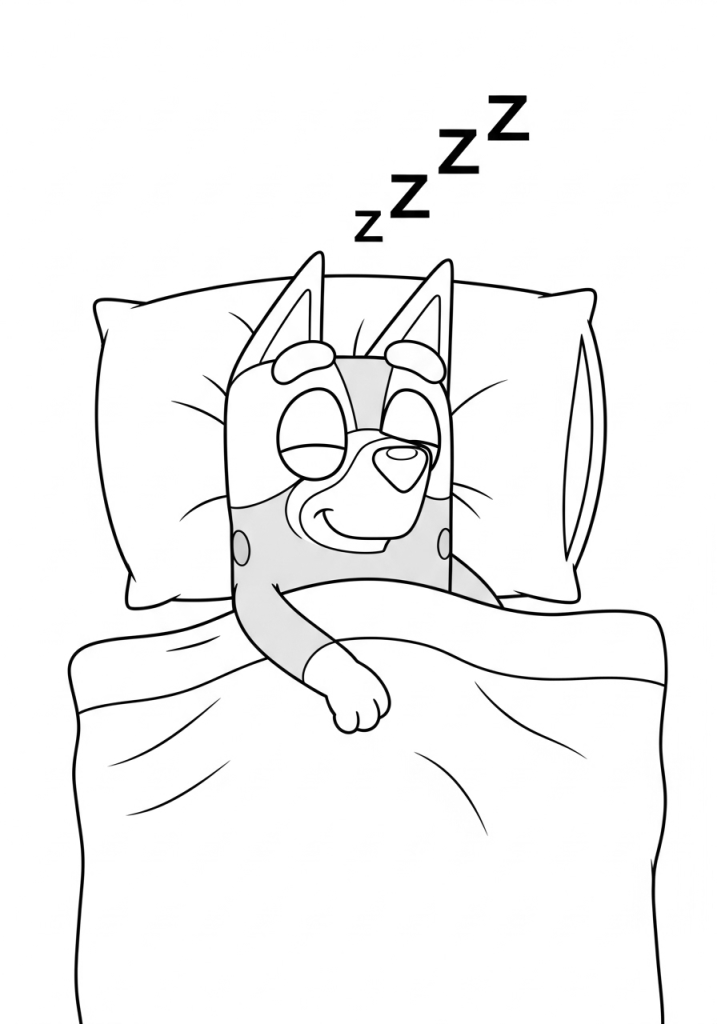 bluey sleeping 