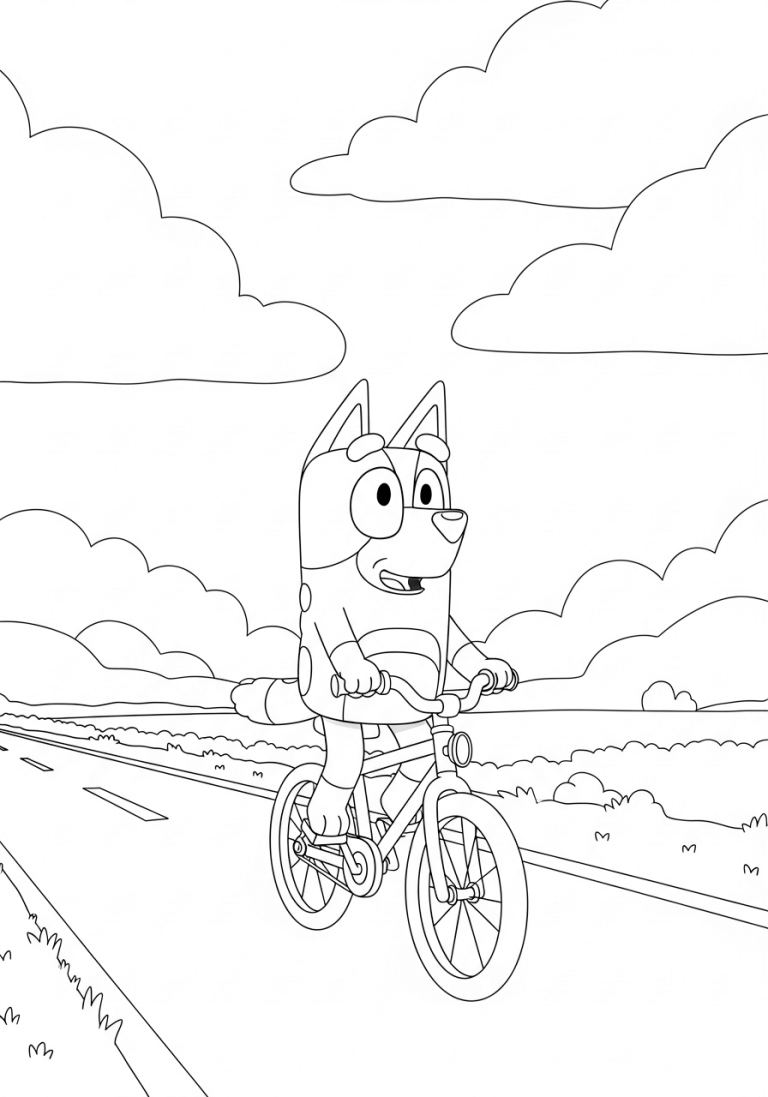 Bingo Riding Her Bicycle
