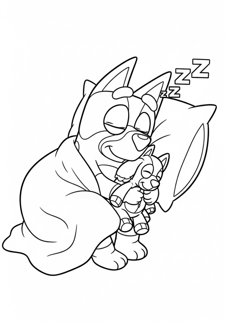 Bluey Taking a Nap
