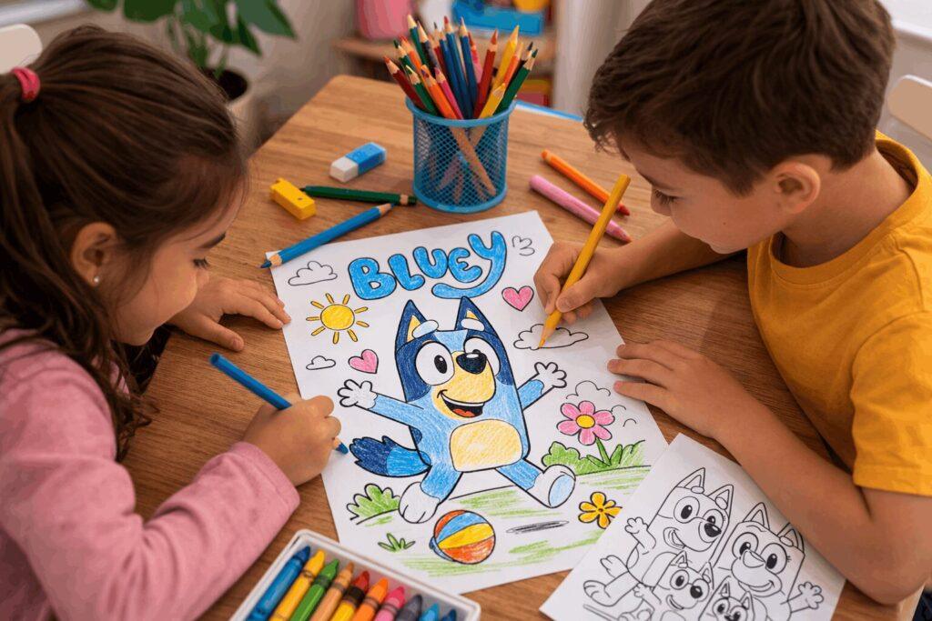 How to Draw Bluey Family: Step-by-Step Guide for Kids 3 Draw Bluey Family