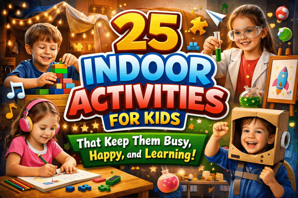 25 Indoor Activities for Kids That Keep Them Busy, Happy, and Learning 10 Indoor Activities for Kids